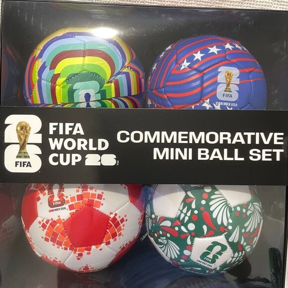 FIFA World Cup 26 Commemorative Mini Ball Set 4-Pack Official Licensed - Picture 2 of 6